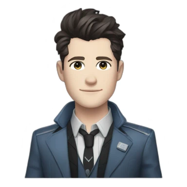 Bryan dechart dress as Connor from Detroit become human sticker