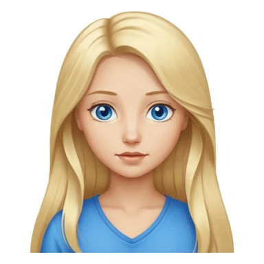 Girl long flowing blonde hair  sticker