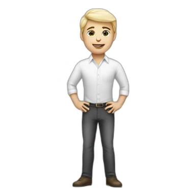 a white skinned young entrepreneur using mac  sticker