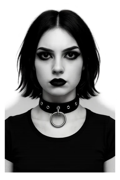 only goth black white choker , remove background  sticker