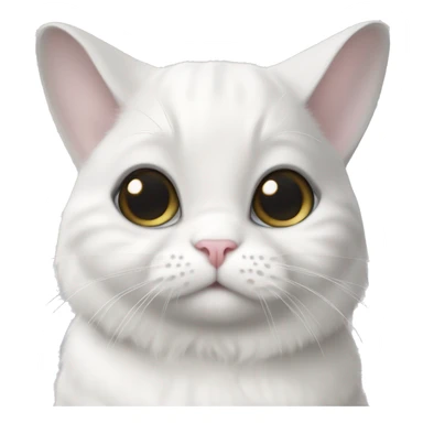 white cat breed scottish silver chinchilla lop-eared sticker