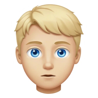 Dirty blonde boy with blue eyes sticker