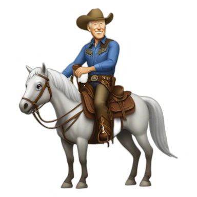 joe biden cowboy on pickle sticker