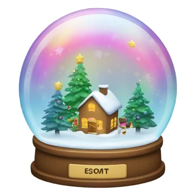 Snowglobe rainbow christmas sticker