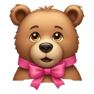 Bear with bows sticker