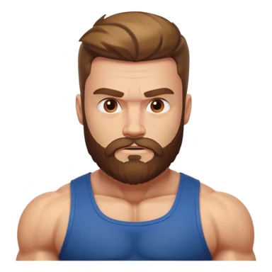 heroic man with beard sticker