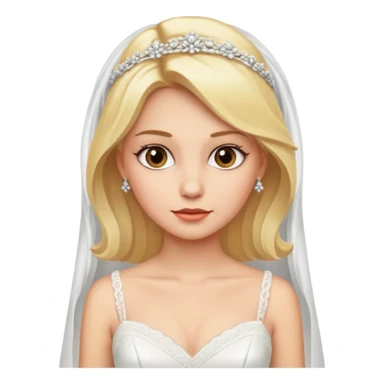Blonde lady in wedding dress sticker