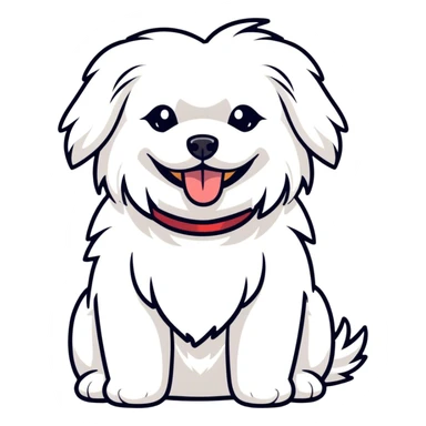 Maltese dog sticker