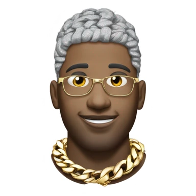 iced out bling cuban link chain sticker