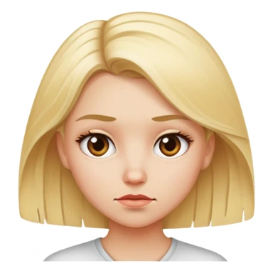 Blonde girl with attitude problem sticker