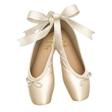 Ballet ivory pointe shoes  sticker