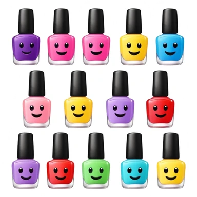 nail related emojis sticker