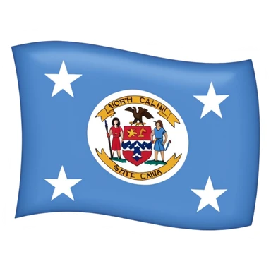 North Carolina state flag sticker