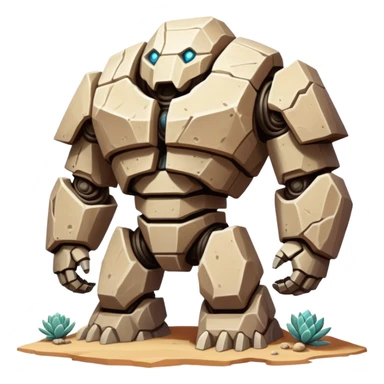 A sentient sandstone colossus with hollow chambers inside its body where rare geometric crystals grow, able to reshape its limbs and filter the desert winds through its porous form to extract moisture. body only, without background. sticker