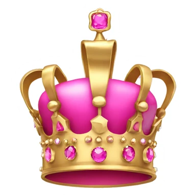 A gold crown with pink jewels sticker