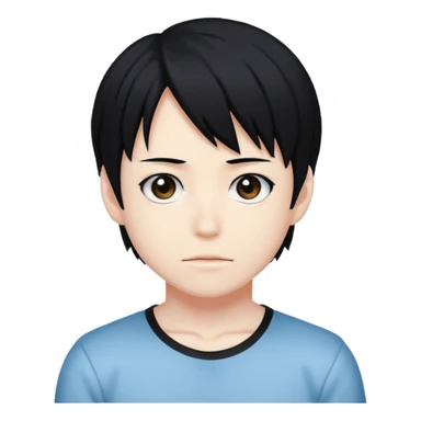 My hero academy character Todoroki with black hair sticker