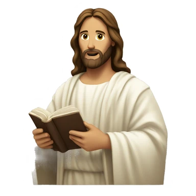 Jesus with bible sticker