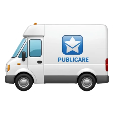 delivery by van, Logo "Publicare" sticker