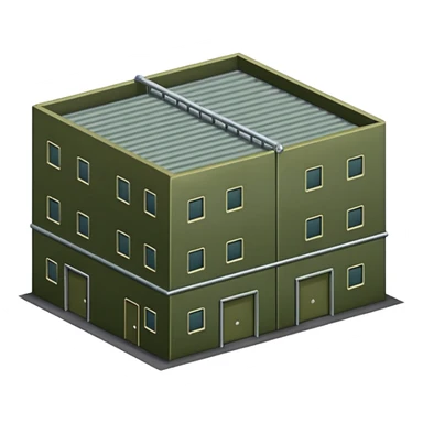 military green warehouse sticker
