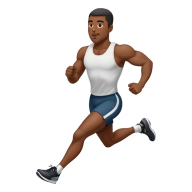 Black man running sticker