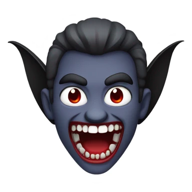 Vampire with fangs sticker