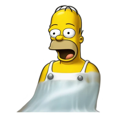 Homer simpson pren une douche sticker