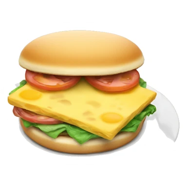 Breakfast sandwich on plate  sticker