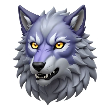 Cinematic Noble Werewolf Portrait Emoji, Formidable and majestic, with a powerful lupine silhouette in moonlit grays and silvers, featuring piercing, wise eyes and a dignified snarl that hints at untamed strength, simplified yet intricately detailed, glowing with a soft, lunar outline that encapsulates the noble duality of feral instinct and loyal guardianship! sticker