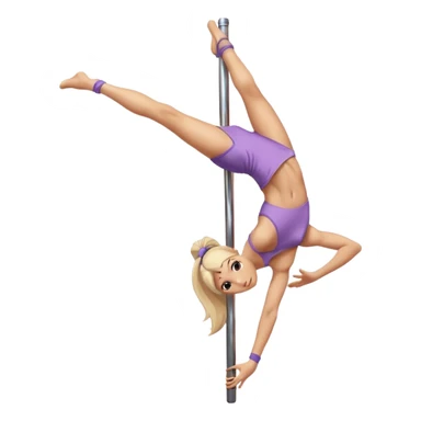 A girl doing pole dance, in a real pose sticker