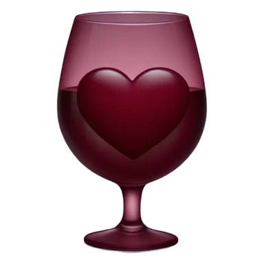 Dark Red wine colour heart  sticker