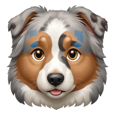 a merle and grey Australian Shepherd dog sticker