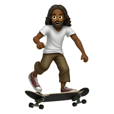 Black Jesus on a skateboarding! sticker