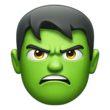 Angry icon of the green Android logo sticker