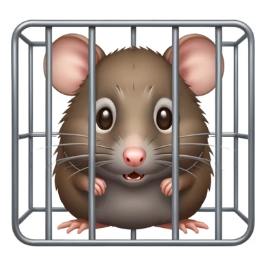 Rat stuck in a cage  sticker