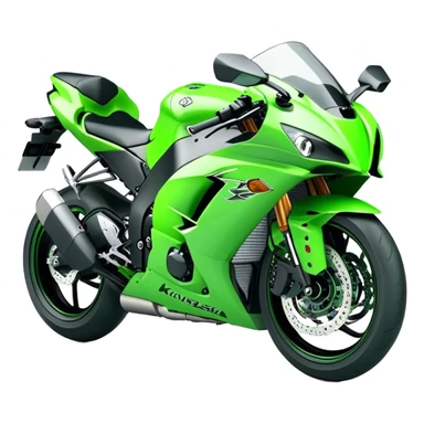 Kawasaki Ninja (Sportbike) - Kawasaki Ninja ZX-10R (Model Year: 2022) (Iconic colour: Green) sticker