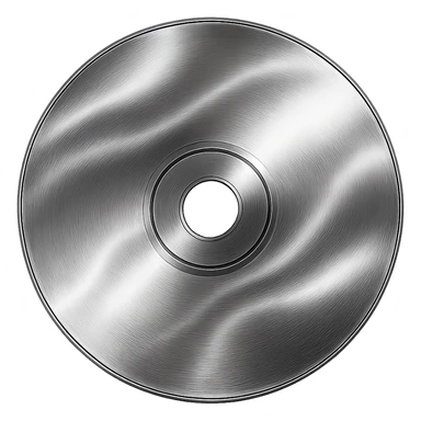 A minimalist CD disc with wave pattern, glowing effect, pink color sticker