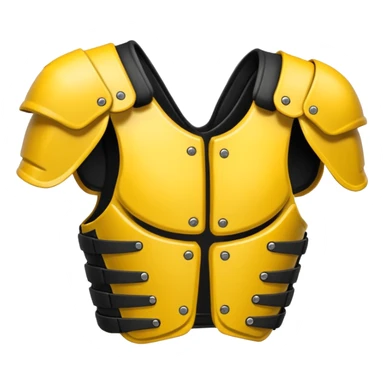 yellow predator bone shoulder pads sticker