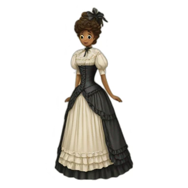 Victorian dress sticker
