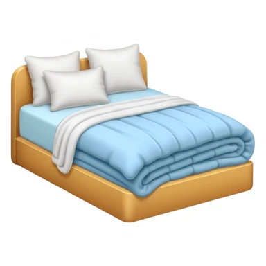 bed with pillow and blanket sticker