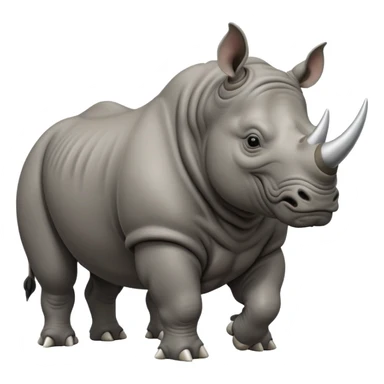angry rhinoceros sticker