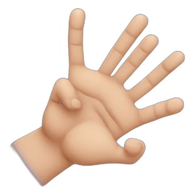 Hand with inch on each finger sticker