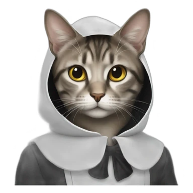 macron in a cat costume sticker