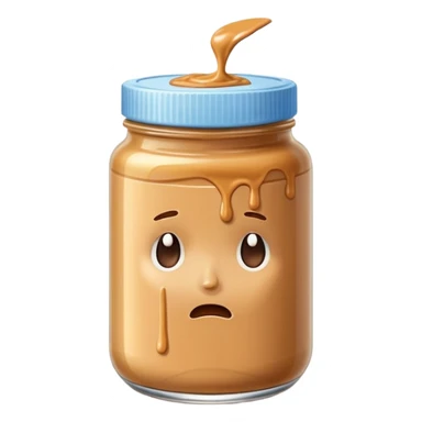Peanut butter jar crying an ocean sticker