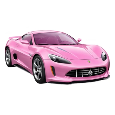 Pink sport car sticker