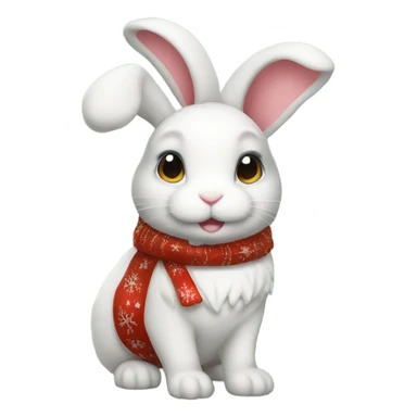 Minilop bunny wearing christmas outfit sticker