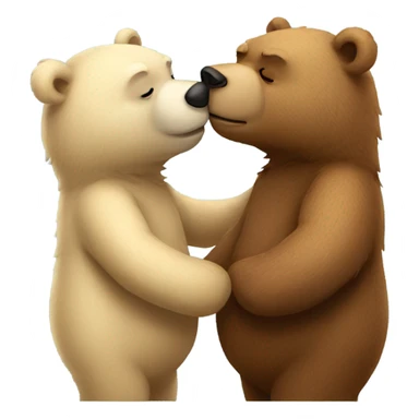 Couple of bears kissing sticker