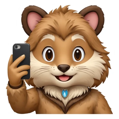 animal taking selfie sticker