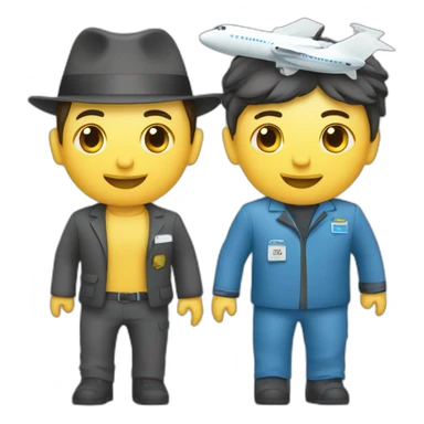 Un avion et deux tours sticker