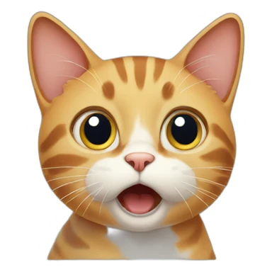 surprised cat sticker