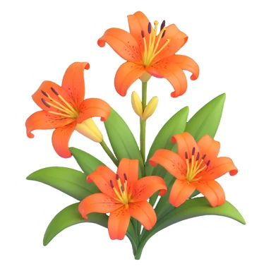 lily flower sticker